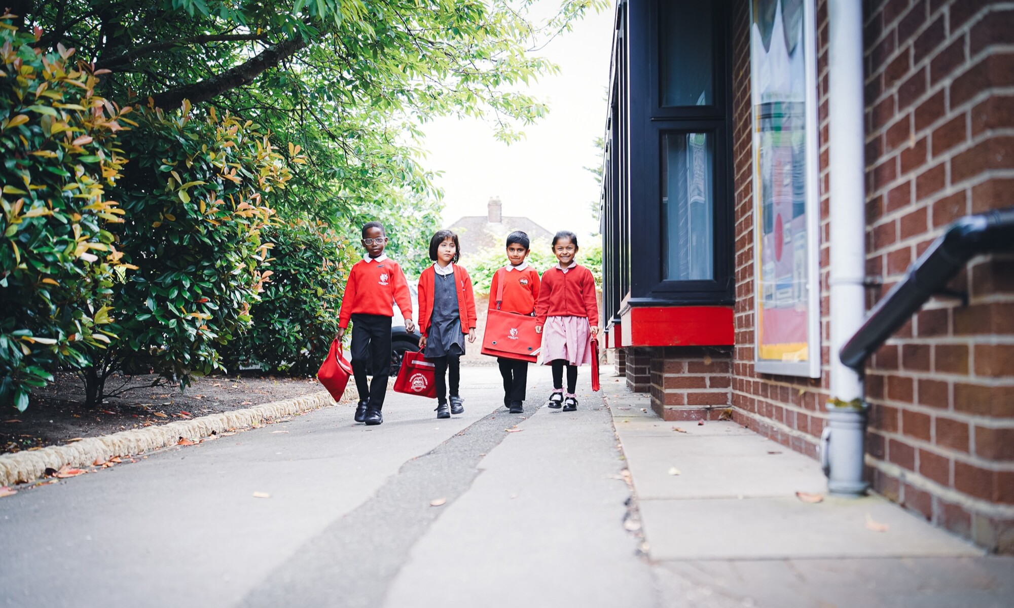 Queens Park Students outside